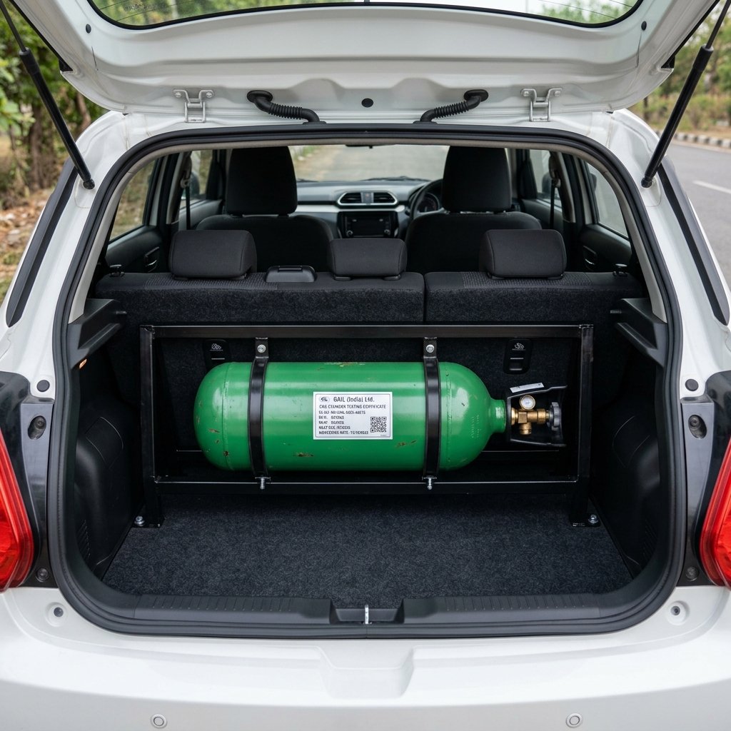 Maruti WagonR 2025 Boot Space and CNG Cylinder