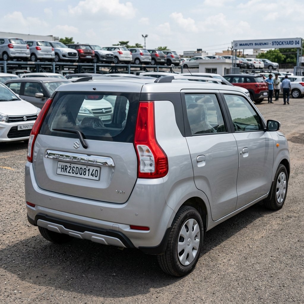 Silky Silver WagonR 2025 Rear 3/4 Right Hand side
